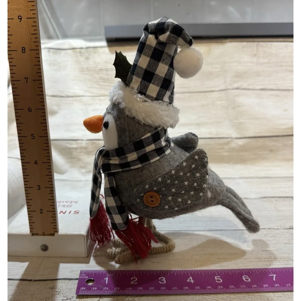 Target Wondershop Featherly Friends Bird Black White Checkered Scarf & Hat Tb37